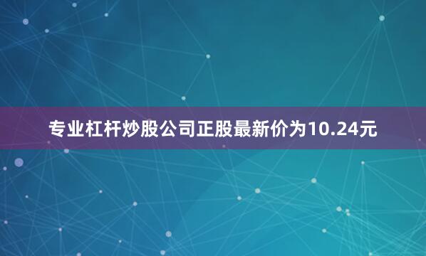 专业杠杆炒股公司正股最新价为10.24元